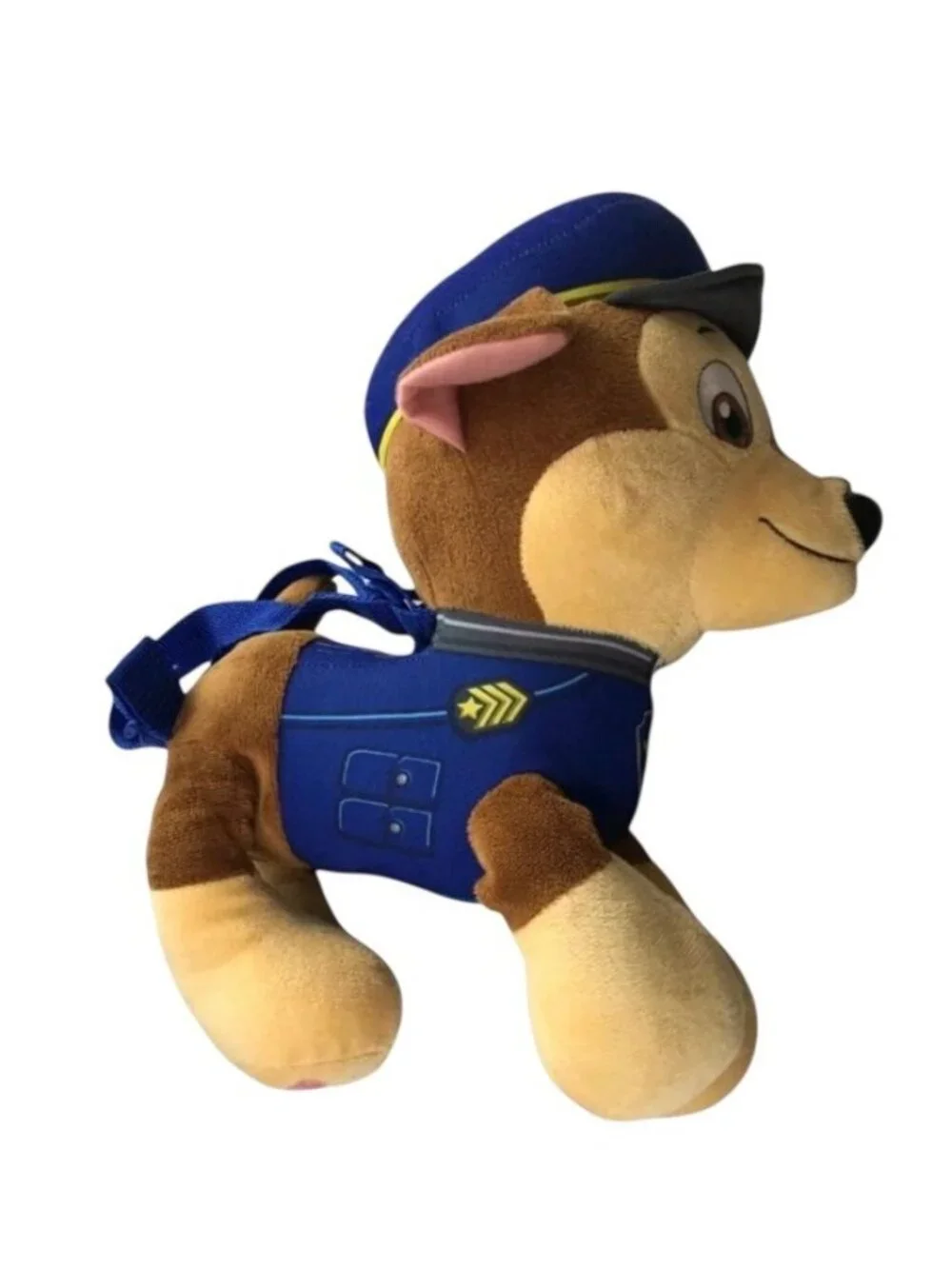 Paw Patrol Chase Plush Backpack Zippered Storage Pouch Adjustable Straps Nic